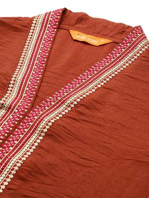 Women Ethnic Motifs Embroidered Regular Sequinned Kurta with Trousers & With Dupatta 2
