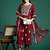 Ethnic Motifs Embroidered Thread Work Kurta With Trousers & Dupatta
