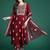 Ethnic Motifs Embroidered Thread Work Kurta With Trousers & Dupatta