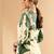 Floral Printed V-Neck Beads and Stones Screen Technique Kurta With Salwar