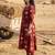 Women Printed Pleated Pure Cotton Kurta with Trousers