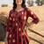Women Printed Pleated Pure Cotton Kurta with Trousers