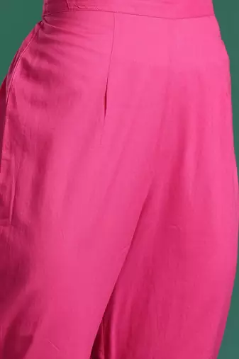 Ethnic Motifs Printed Pure Cotton Kurta with Trousers