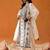White Floral Embroidered Straight Kurta with Trousers & Dupatta
