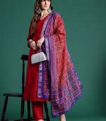 Women Regular Kurta with Trousers & With Dupatta
