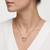 925 Sterling Silver Rose Gold  Heart Pendant Necklace  Set for Women