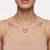 925 Sterling Silver Rose Gold  Heart Pendant Necklace  Set for Women