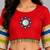 multicolor cotton embroidered mirror work ghagra choli