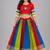 multicolor cotton embroidered mirror work ghagra choli