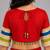 multicolor cotton embroidered mirror work ghagra choli