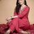 Women Regular Thread Work Kurta with Trousers