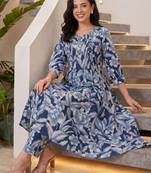 Women Floral Printed Regular Pure Cotton Kurta with Trousers