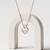925 Sterling Silver Rose Gold  Triple Heart Pendant Necklace Set for Women
