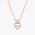 925 Sterling Silver Rose Gold  Triple Heart Pendant Necklace Set for Women
