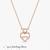 925 Sterling Silver Rose Gold  Triple Heart Pendant Necklace Set for Women