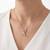 925 Sterling Silver Rose Gold Fairy Pendant Necklace  Set for Women