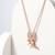 925 Sterling Silver Rose Gold Fairy Pendant Necklace  Set for Women