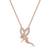 925 Sterling Silver Rose Gold Fairy Pendant Necklace  Set for Women