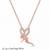925 Sterling Silver Rose Gold Fairy Pendant Necklace  Set for Women