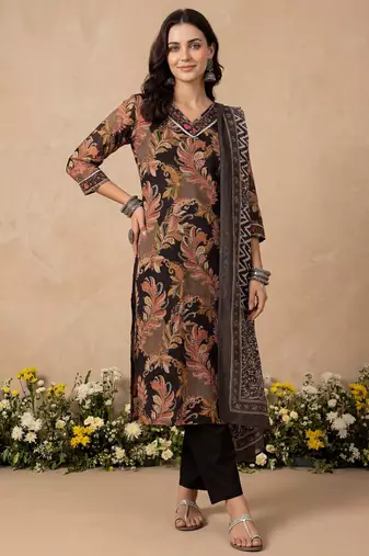 Women Paisley Printed Regular Pure Cotton Kurta with Trousers & With Dupatta