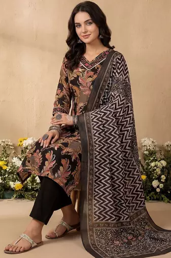 Women Paisley Printed Regular Pure Cotton Kurta with Trousers & With Dupatta