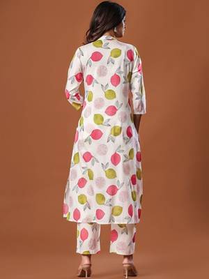 Women Ethnic Motifs Printed Regular Pure Cotton Kurta with Trousers 3