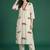 Women Animal Printed Regular Thread Work Pure Cotton Kurta with Trousers