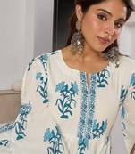 Women Floral Printed Regular Pure Cotton Kurta with Palazzos