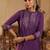 Yoke Design Gotta Patti Mandarin Collar Straight Kurta with Trousers