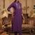 Yoke Design Gotta Patti Mandarin Collar Straight Kurta with Trousers