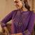 Yoke Design Gotta Patti Mandarin Collar Straight Kurta with Trousers