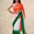 Multicolor organza printed saree with blouse