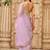 Pink net embroidered saree with blouse