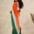 Multicolor organza printed saree with blouse