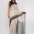 Off white pure linen woven design saree with blouse
