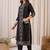 Ethnic Motifs Printed Mandarin Collar Pure Cotton Straight Kurta & Trousers