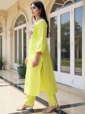 Women Ethnic Motifs Embroidered Kurta with Trousers & Dupatta Kurta Sets 5