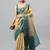 Multicolor polyester dyed saree with blouse