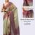 Multicolor polyester dyed saree with blouse