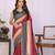 Maroon linen  saree with blouse
