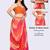 Multicolor linen  saree with blouse