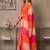 Multicolor linen  saree with blouse