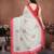 Off white linen printed saree with blouse