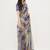Multicolor linen printed saree with blouse