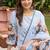 Women Floral Printed Regular Chanderi Silk Kurta with Trousers & With Dupatta