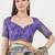 Multicolor linen printed saree with blouse