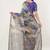 Multicolor linen printed saree with blouse