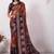 Multicolor pure georgette woven design saree with blouse