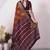 Multicolor pure georgette woven design saree with blouse