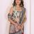 Black linen printed saree with blouse